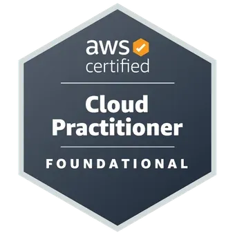AWS Certified Cloud Practitioner Foundational certification badge